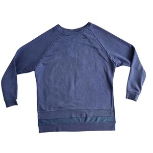 Nike Dri-FIT Women's Navy Blue High-Low Oversized Crew Sweatshirt Size Small